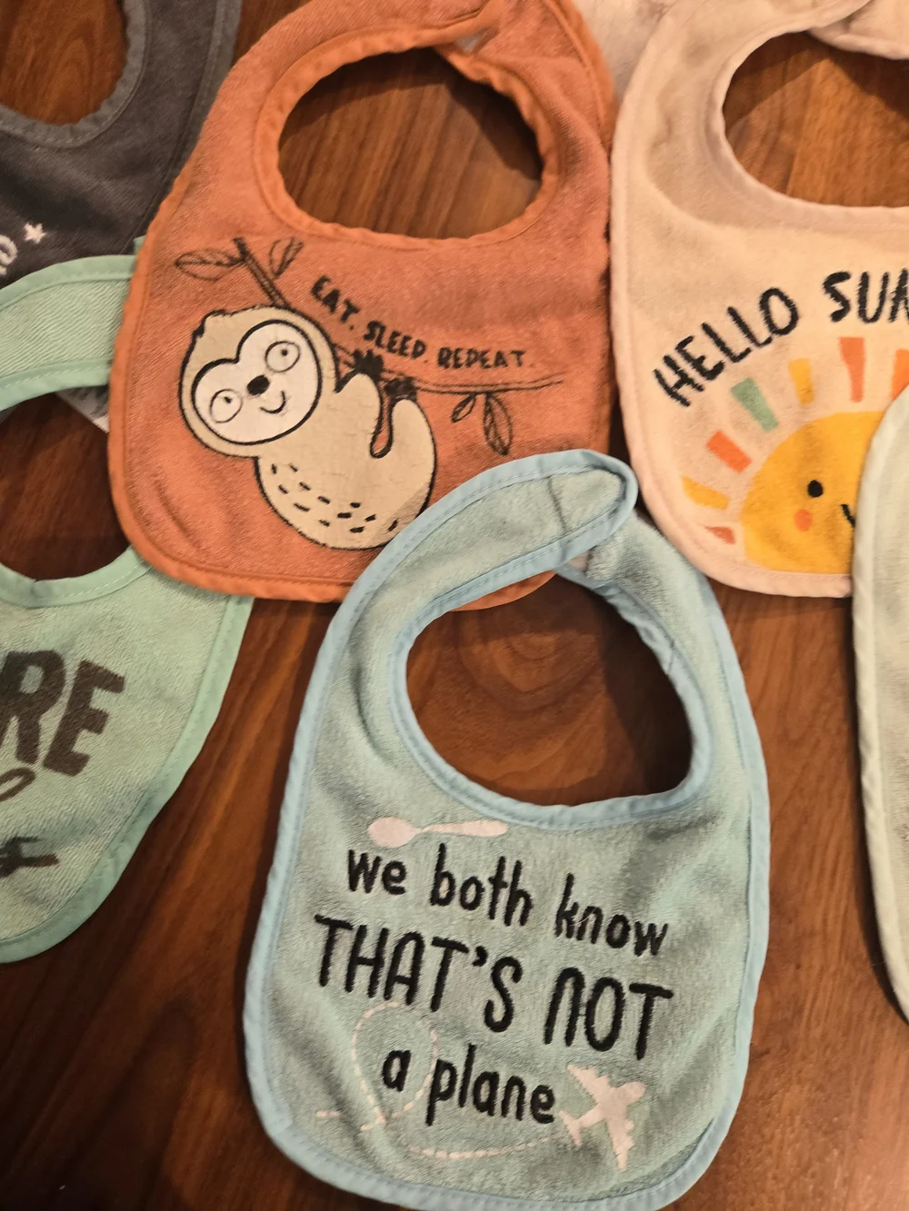 Baby Bib Set - Multicolor Cute Graphic Cotton Terry Bibs